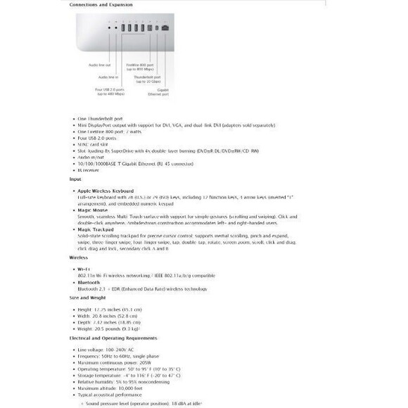 Apple iMAC 21.5 MID 2011 Model - Picture 6 of 6